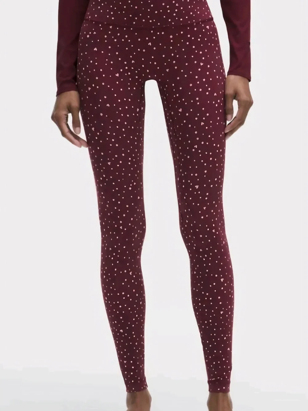 NWT Scattered Hearts Align no Line HR 25 in inseam Women's Size 6 Red